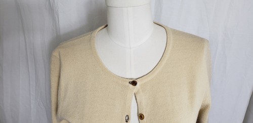 Cardigan Womens Long Sleeve Sweater Size Med Button-up Ombre Tan/Brown Ci Sono - Picture 2 of 12
