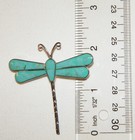 Rare Vintage Sterling Silver TURQUOISE DRAGONFLY BROOCH~PIN~TAXCO MEXICO~Unique — photo 8