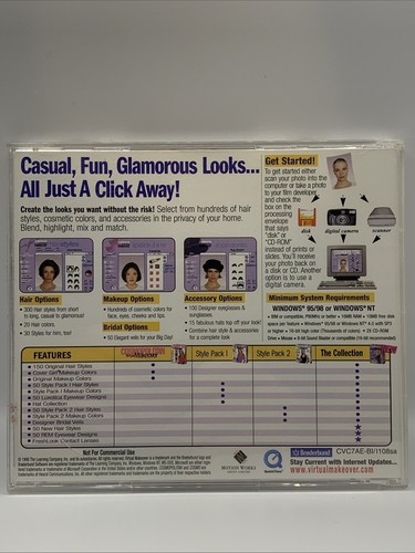 Cosmopolitan Virtual Makeover The Collection PC WIN 95/98 & NT CD-ROM vtg com - Photo 2/4