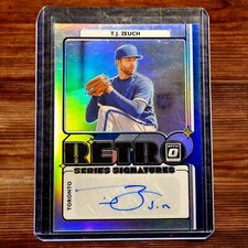 TJ Zeuch 2021 Donruss Retro Series Signatures Silver #RET-TZ