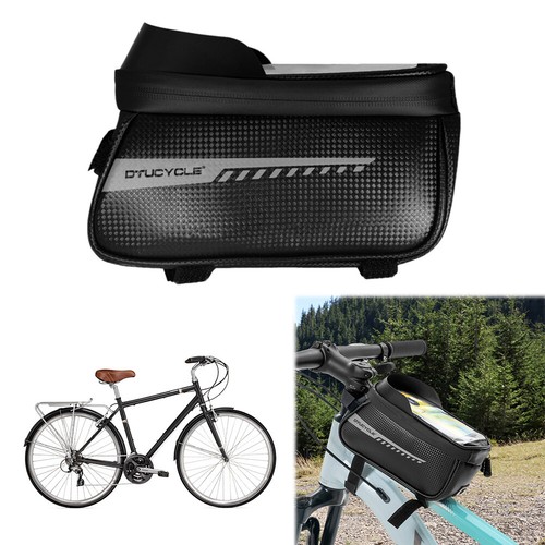 Bike Front Frame Bag Bicycle Top Tube Bag Touch-Screen for Outdoor Cycling - Picture 5 of 8