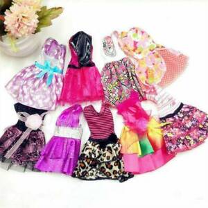 10 Pcs Fashion Handmade Dresses Clothes For Doll Style Colorful
