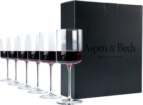 Moderne Gläser für Wein Weiß & Rotwein | 4er & 6er Set | 15 oz | spülmaschinenfest