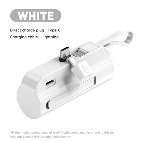 5000mAh Power Bank Type C External Battery with Cable for Mobile Phone iphone - Picture 10 of 12
