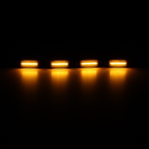 Lámpara de funcionamiento con lente ahumada delantera de luz LED ámbar 4 piezas para Ford F-150 Raptor - Imagen 7 de 12