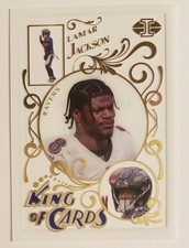 2021 Illusions Football Lamar Jackson King of Cards Insert Baltimore Ravens KC-3