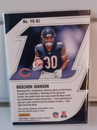 2023 Roschon Johnson Panini Rookies & Stars Year One Longevity Relic /399 #YO-RJ - Picture 4 of 4