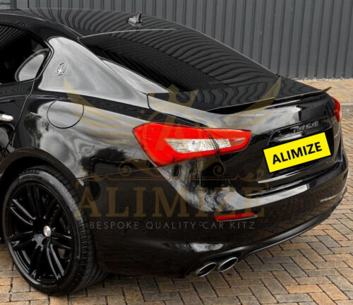 PARA MASERATI GHIBLI M157 MK3 2013 2023 ALERÓN TRASERO TROFEO AERO NEGRO BRILLANTE - Imagen 4 de 6