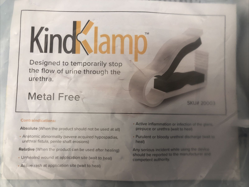 Bioderm Kind Klamp morsetto pene urinario senza metallo per incontinenza urinaria maschile - Foto 3 di 4