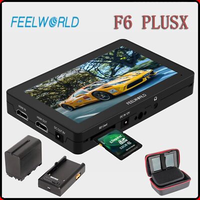 FEELWORLD F6 PLUSX 5.5-inch Touch Screen Camera Monitor Support 3D-LUT + Battery
