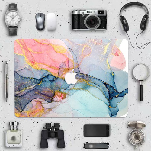 2in1 Candy Ink Colors Marble Case For Macbook M2 Air 15 13 Pro 16 14 11 12 inch - Picture 65 of 71