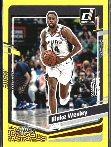 23/24 2023/24 Donruss Amarillo Paralelo #99 Blake Wesley Spurs - Imagen 1 de 2