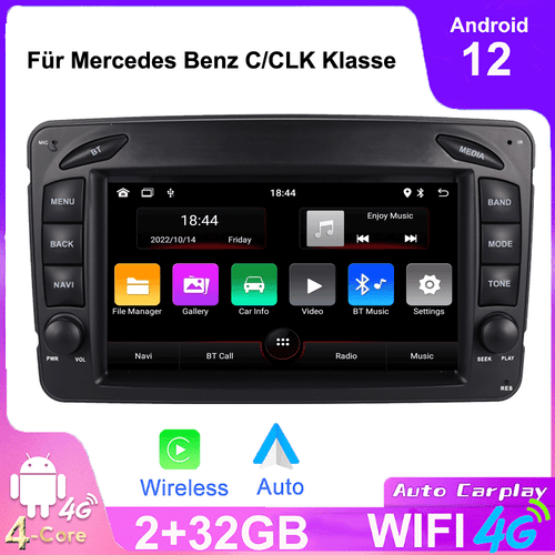Autoradio CarPlay für Mercedes Benz C/CLK/G Klasse W203 W209 W639 W463 Navi +BT - Bild 1 von 13