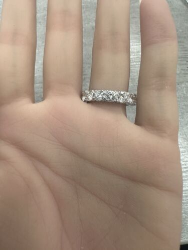 Stunning Platinum Natural Round Diamond Eternity Band ~ 4.51 cttw - Picture 4 of 7