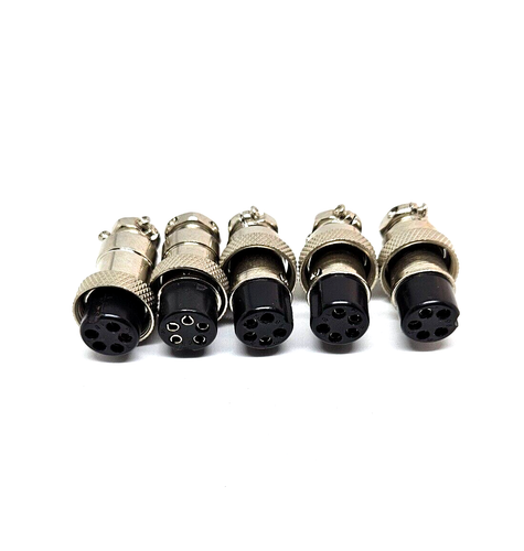 5 Pin Round Microphone Connectors - Lot of 10pcs (Previously Used) - Picture 3 of 3