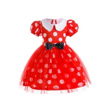 1-6Y Kids Baby Toddler Girl Birthday Party Cosplay Bow Dot Minnie Princess Dress
