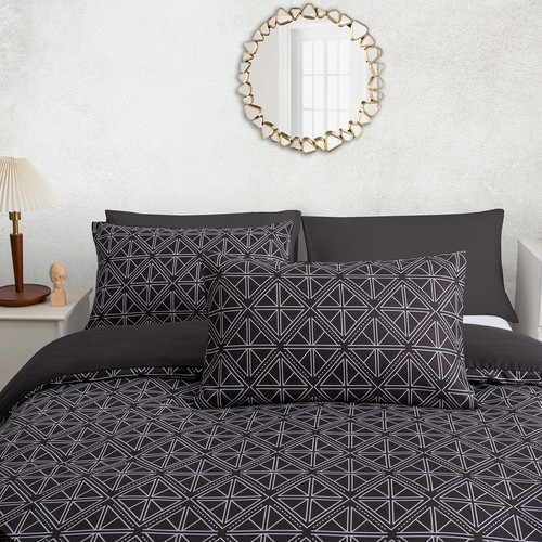 Zip Duvet Cover Set Reversible Bedding Sets Quilt Covers King Size Double Single - Picture 137 of 521