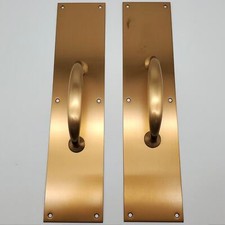 Corbin 4445 Door Pulls 15"L x 3-1/2"W Wrought Bronze USA Made Vintage Set of 2