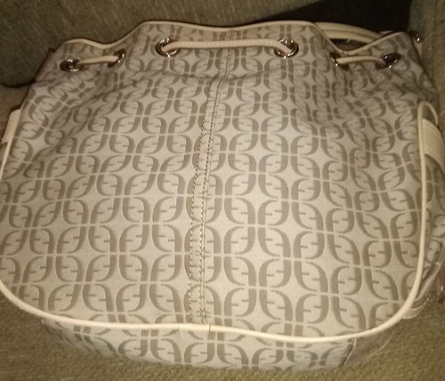 FOSSIL Tan Bucket Bag w/ Leather Accents And Strap Brand New Condition - Picture 4 of 9