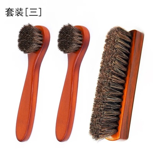Horsehair Shoe Brush Shine Kit, Shoe Polish Kit, for Leather Shoes Boot - Picture 2 of 13