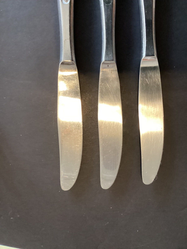 Vtg Continental Stainless Flatware. Scroll. Knife Fork Spoon Lot Of 18 - Picture 15 of 15