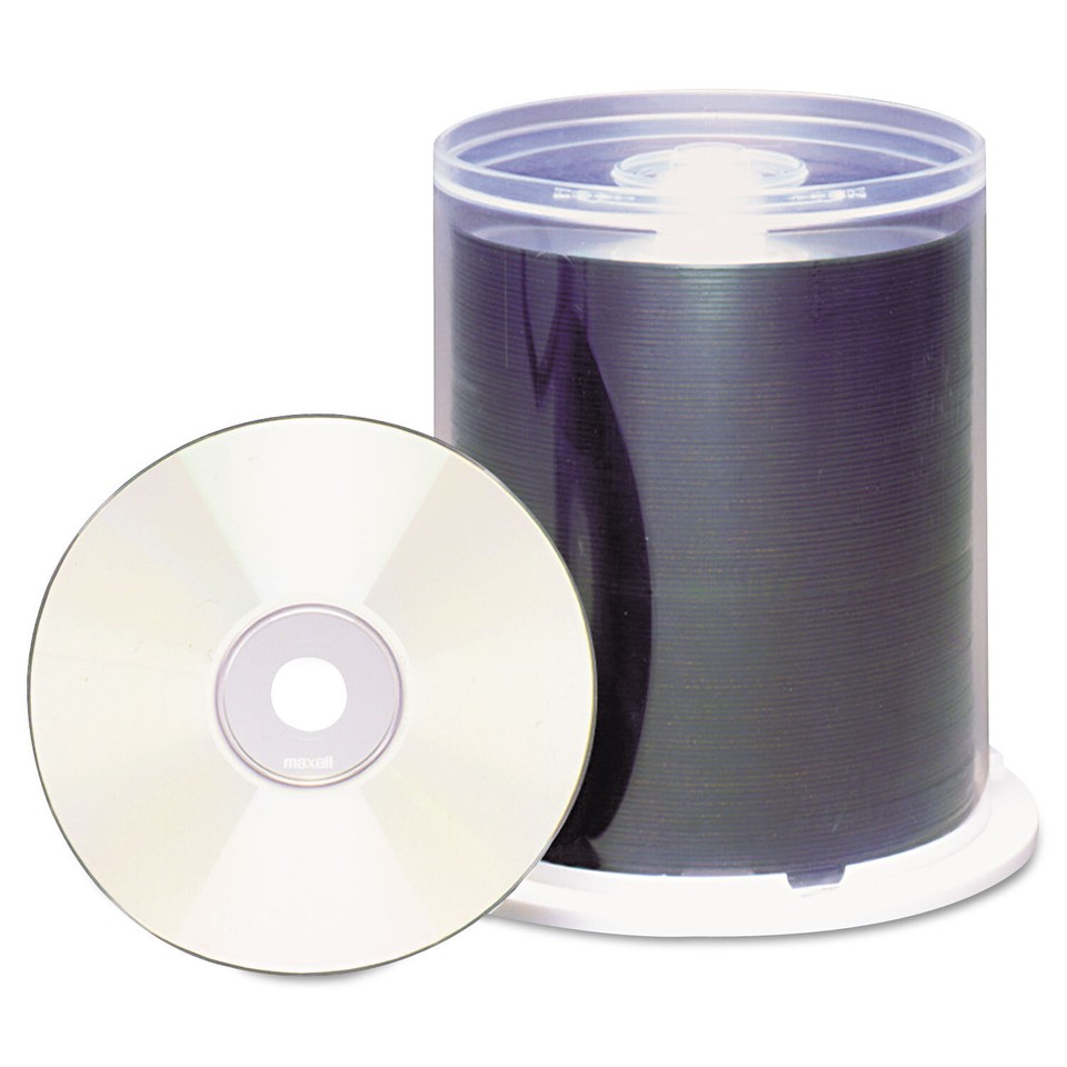 Maxell CDR Discs 700MB/80 min 48x Spindle Printable Matte White 100
