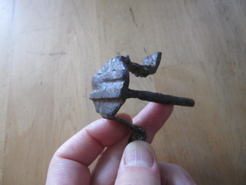 antikes Artefakt, Teil eines Schlosskastens, Eisen, original - Bild 4 von 7