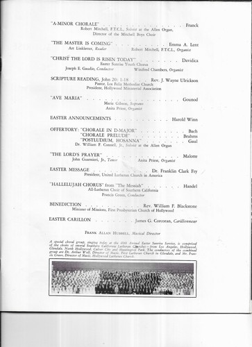 HOLLYWOOD BOWL 1960 40TH ANNIVERSARY PROGRAM-EASTER SUNRISE SERVICE - Imagen 4 de 4