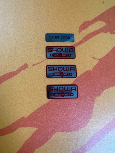 Honda Showa Fork Decal Shock Decal 83 ATC 200X 1983 - Afbeelding 1 van 2