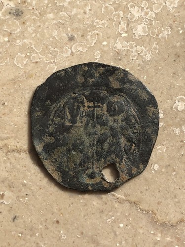 BYZANTINE EMPEROR ISAAC COMNENOS ASPRON TRACHY VERY RARE COIN CYPRESS - Picture 6 of 9