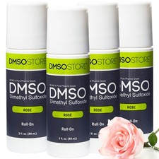 DMSO Rose Scented 3 oz. Roll-On 99.995 Pharma Grade Dimethyl Sulfoxide 4 Pack 