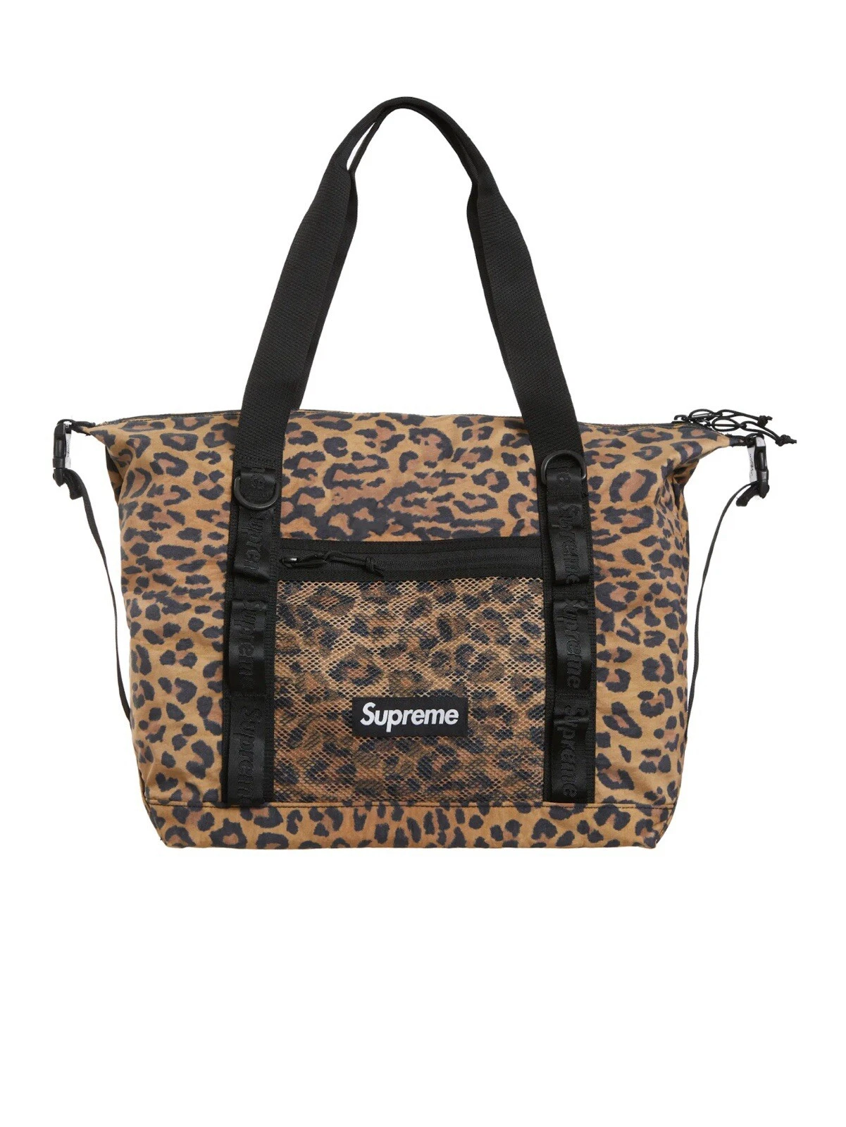 Sac fourre tout Supreme Cordura zippé léopard FW20 sac de voyage boîte logo sac fourre tout suprême