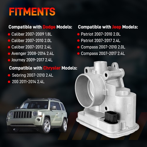 Cuerpo del acelerador para Chrysler Dodge Jeep Compass Patriot 07-17 2,0 L 2,4 L 04891735AC - Imagen 3 de 8