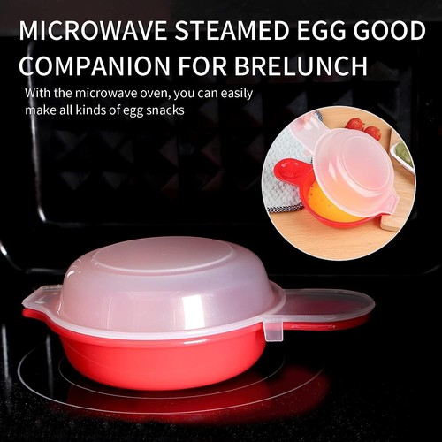 Easy Eggwich Forno a Microonde Cuociuova 2 Set 1 Minuto Veloce Colazione Padella Cucina - Foto 6 di 8