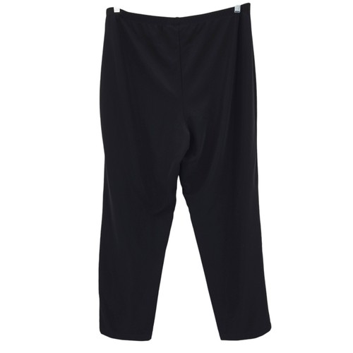 Susan Graver Women's Straight Leg Pull on Pants Black XL - Picture 2 of 12
