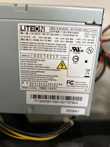 OEM Liteon PS-6301-08A 300W Power Supply - Afbeelding 2 van 4