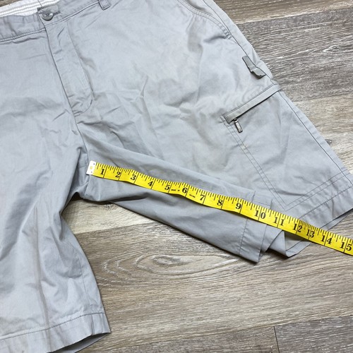 GREG NORMAN Classic Rise Flat Front Grey Cargo Shorts Women's Size 36 Waist - Picture 8 of 8