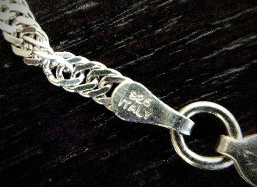 Bonita y Elegante Tobillera/Pulsera Cruzada ~ Plata de Ley 925 ~ Italia ~ KA - Imagen 5 de 6