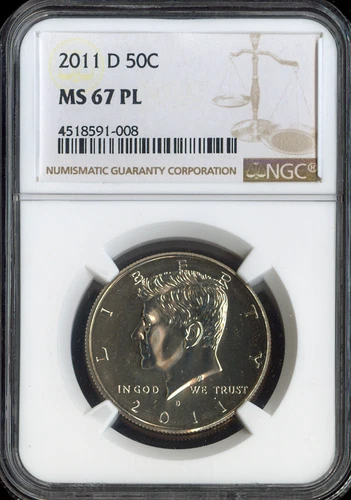 2011-D Kennedy Half Dollar NGC MS67 PL Quality