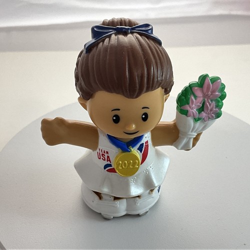 Fisher Price Little People Eiskunstlauf Mädchen Winter Team USA 2022 - Bild 8 von 8
