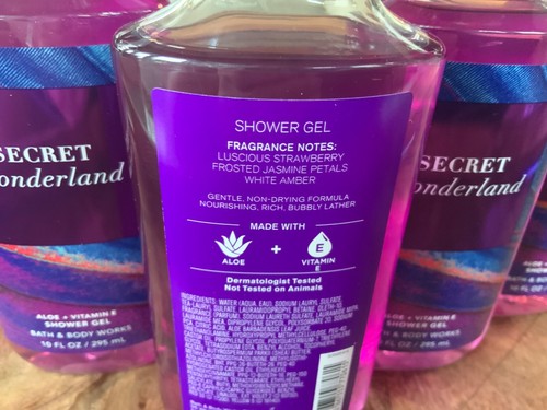 5 (FIVE) SECRET WONDERLAND 10oz Aloe & Vitamin E SHOWER GEL Bath and Body Works - Picture 2 of 2