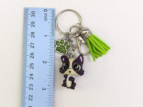 Littlest Pet Shop Keychain Mini LPS Devon Robertson #3914 Puppy Dog Handmade - Picture 4 of 5