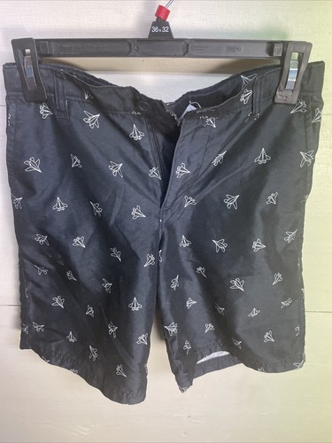 Champion Boys Casual Black Shorts Airplanes Jets Size M  8-10 - Picture 2 of 7