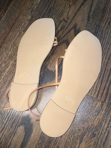 Joie Baja Studded Adjustable Flat Sandals Leather Strappy US 7.5 38.5 Nude - Picture 4 of 9