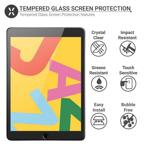x2 Tempered Glass Screen Protector Guard for Apple iPad 10.2'' 9th Gen 2021 2022 - Picture 2 of 7