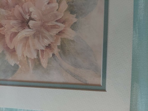 10" X 10" Floral PRINT PINK BLUE Poster Art. - Picture 7 of 7
