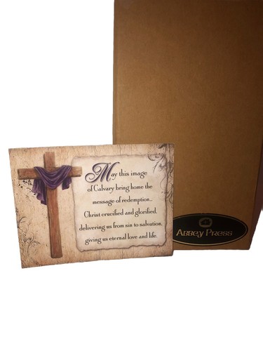 Escultura de piedra de prensa de abadía tres cruces del Gólgota donde Jesús fue crucificado - Imagen 9 de 10