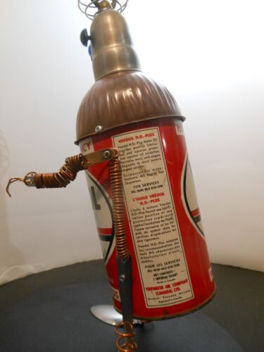 Retro-Futur Robot Sculpture Upcycled Metal Scrap Folk Art Handmade (R-16 - Foto 4 di 12