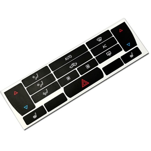 Climate Control Decals Push Button Type Black Overlay Firm Application - Picture 4 of 12