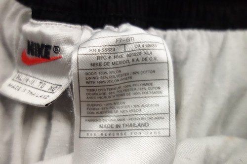 VINTAGE Nike Pants Boys XL Black Windbreaker Jogger Lined Ankle Zip Track Youth - Picture 5 of 11